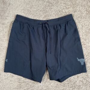 Under Armour Project Rock Shorts Men's XXL Black Athletic Training Gym Running